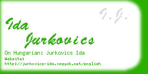 ida jurkovics business card